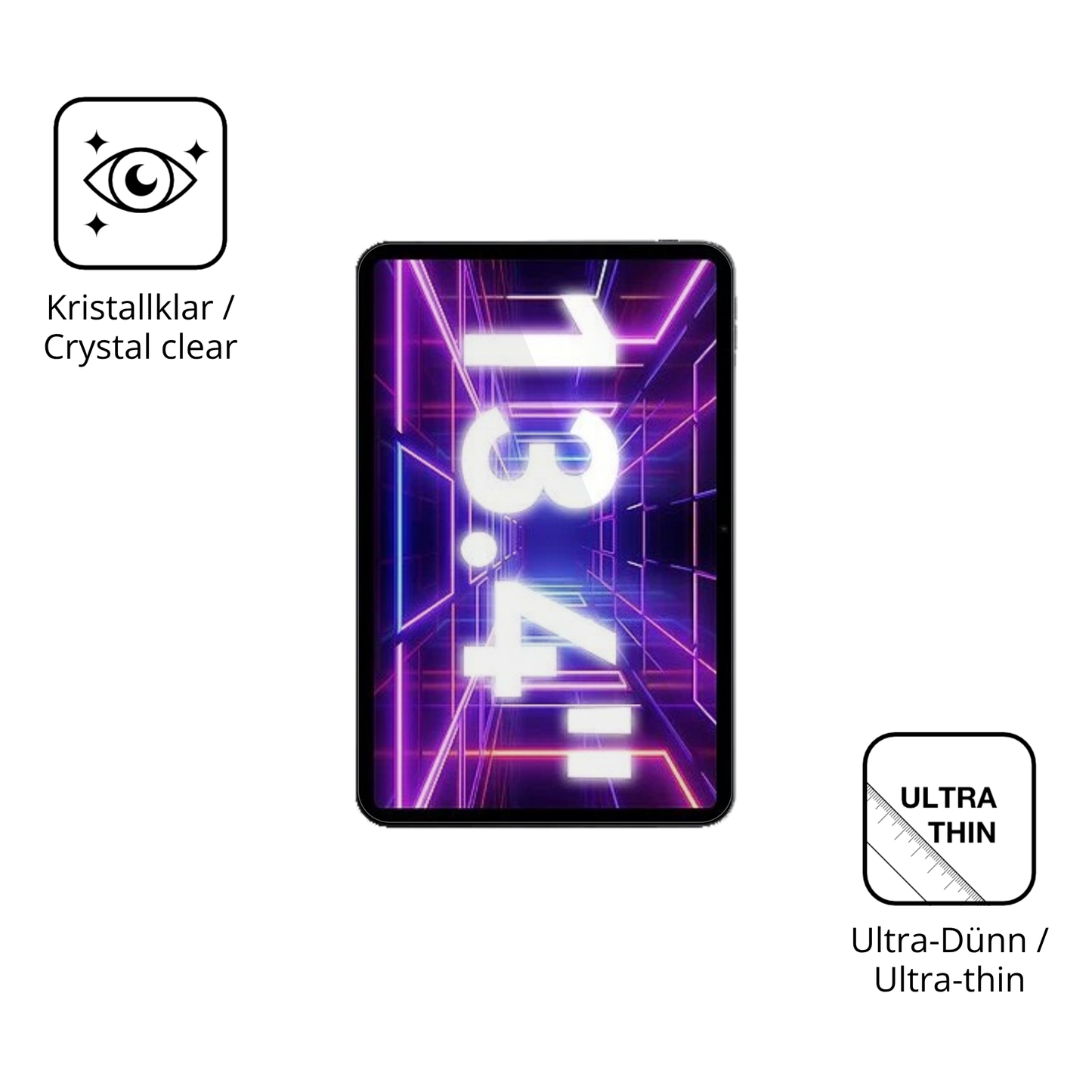 2x Schutzfolie klar für Tabwee T60 Pro 13.4 Zoll Display-Schutzfolie