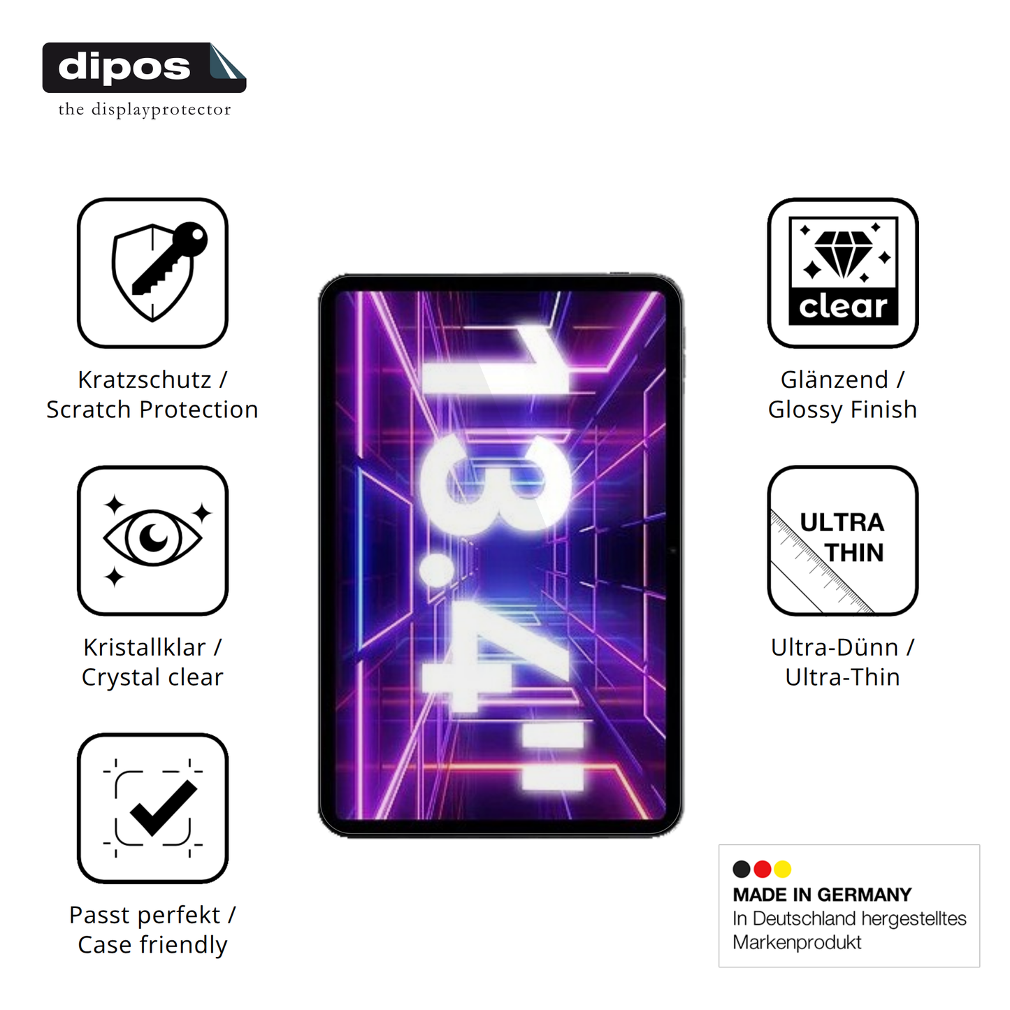 2x Schutzfolie klar für Tabwee T60 Pro 13.4 Zoll Display-Schutzfolie