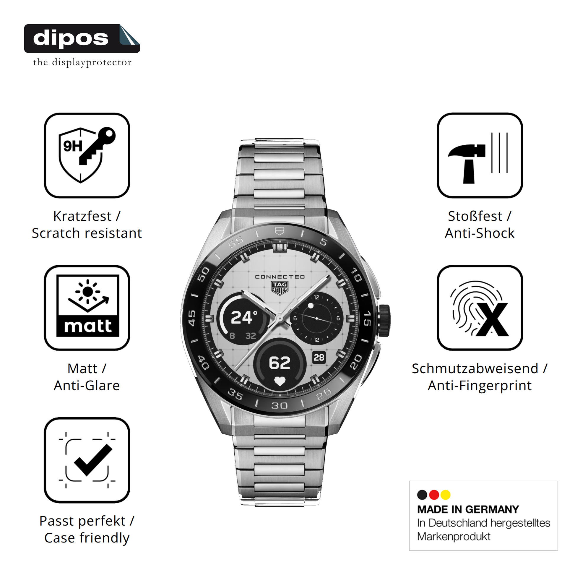 Displayschutz hergestellt in Deutschland, höchste Qualität made in Germany