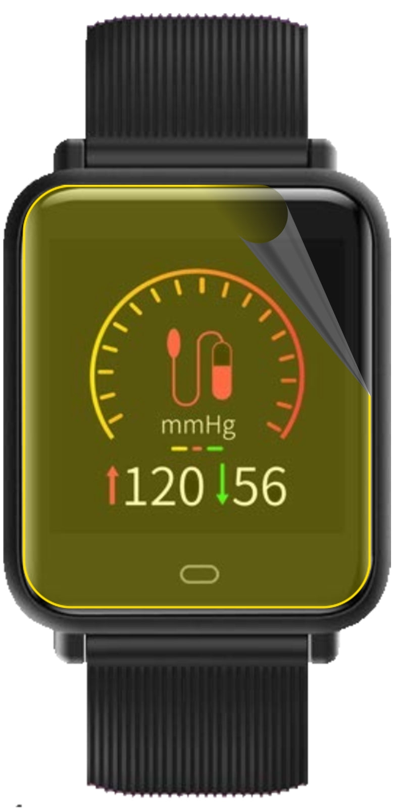 dipos Displayschutz für TagoBee TB08 Smartwatch, transparente Oberfläche, geringe Dicke und perfekte Passform