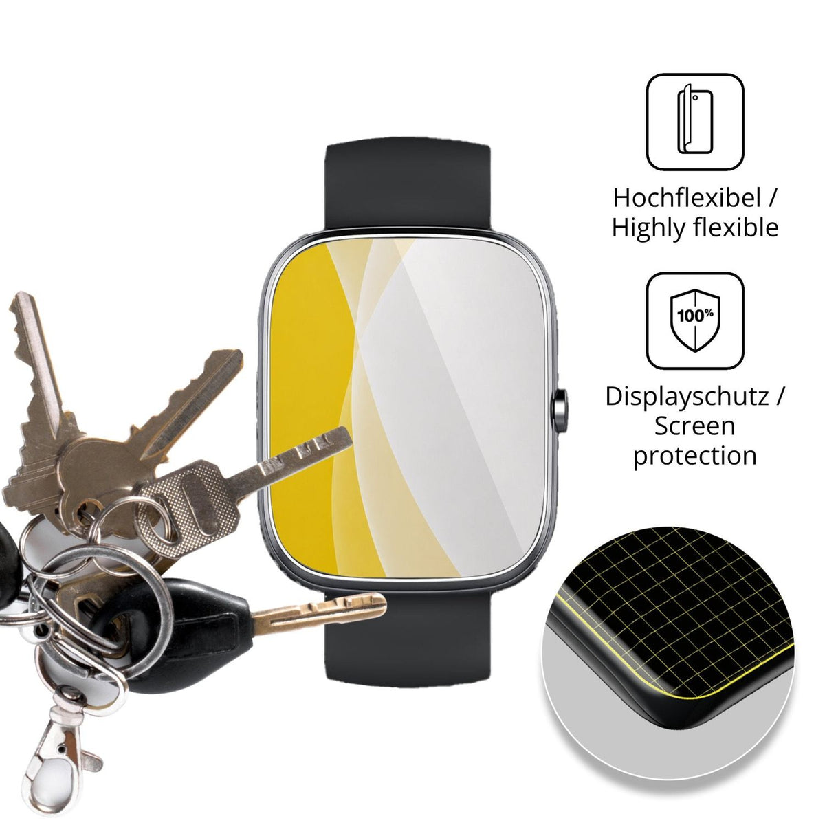 dipos Displayschutz für taopodo S80X-HHH, transparente Oberfläche, geringe Dicke und perfekte Passform