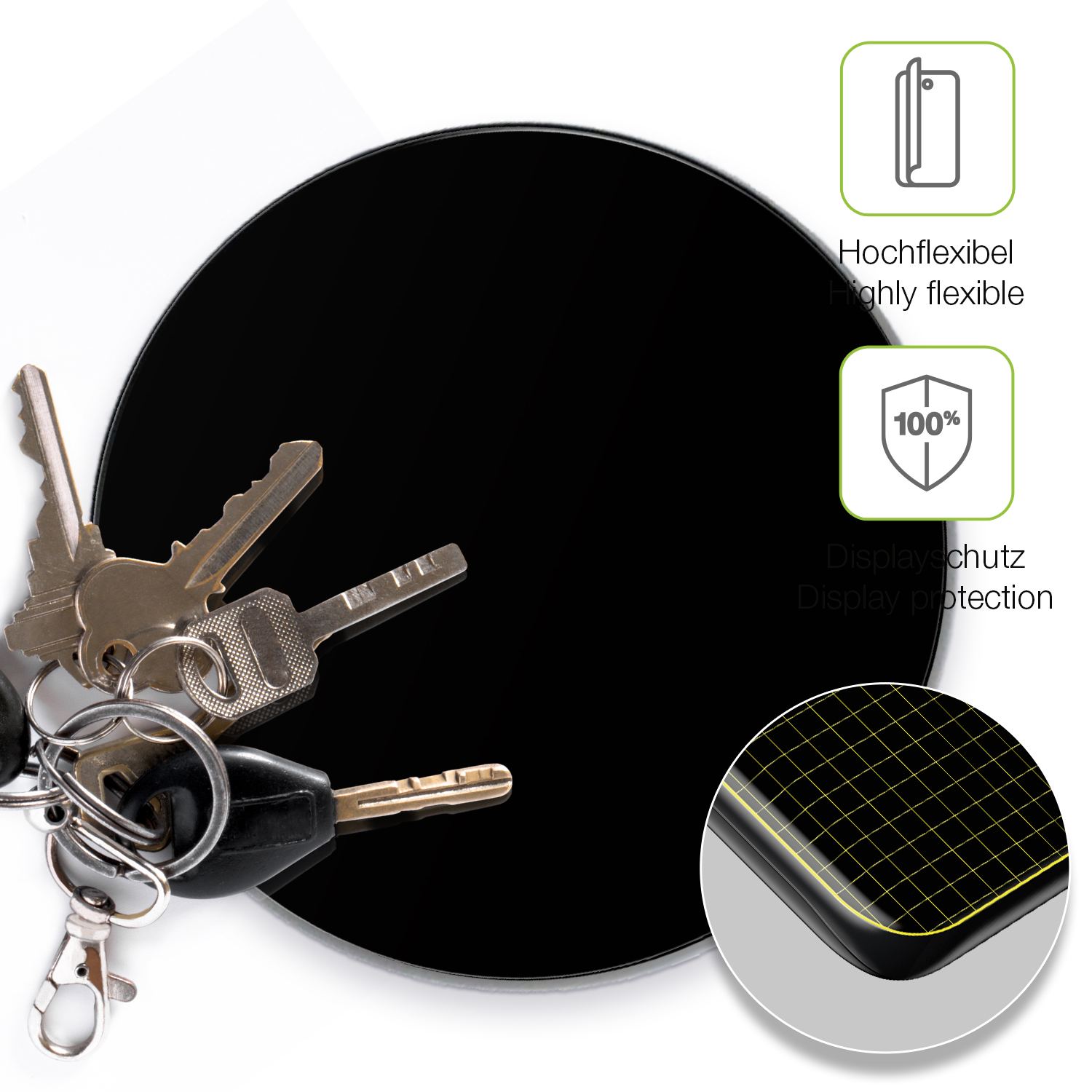 dipos Displayschutz für Tapo H110 IR-Fernbedienung, transparente Oberfläche, perfekte Passform auch für die Rundungen