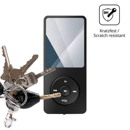 dipos Displayschutz für Tarswesi BFQ-LCT01 MP3-Player, transparente Oberfläche, perfekte Passform auch für die Rundungen