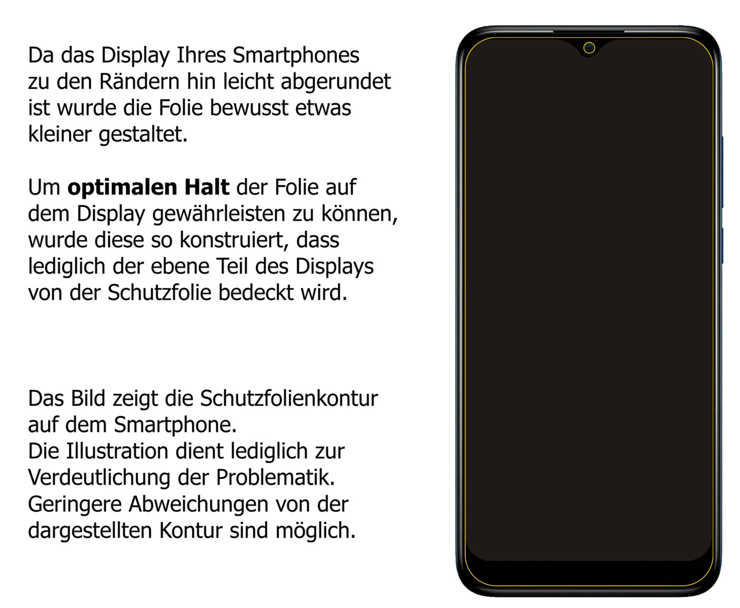 dipos Displayschutz für TCL 205, mattierte Oberfläche, robuste Festigkeit und perfekte Passform