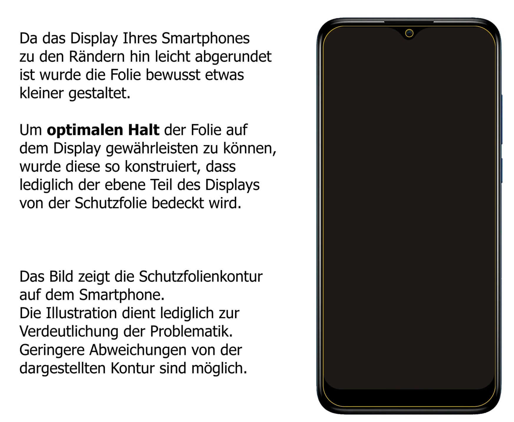 dipos Displayschutz für TCL 205, mattierte Oberfläche, robuste Festigkeit und perfekte Passform