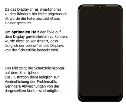 dipos Displayschutz für TCL 205, mattierte Oberfläche, robuste Festigkeit und perfekte Passform