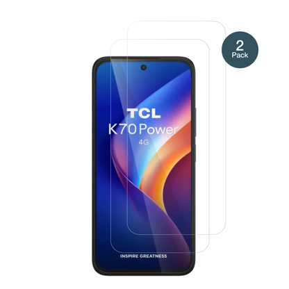 TCLK70 4G mit aufgebrachter dipos Flex Schutzfolie, glasklare Darstellung ohne Einschränkungen