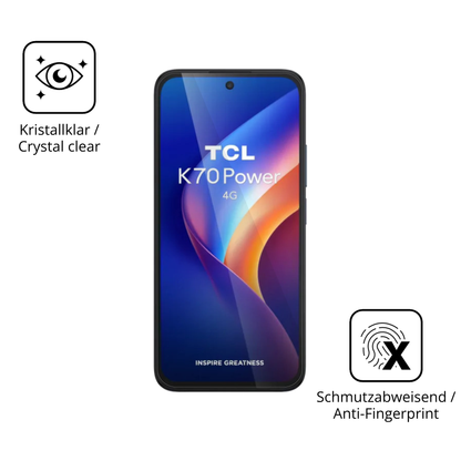 Flexible TPU-Folie passend zugeschnitten für TCL K70 4G, vollständige Abdeckung