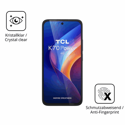 2x 9H Schutzfolie für TCL K70 Power 4G Panzerfolie