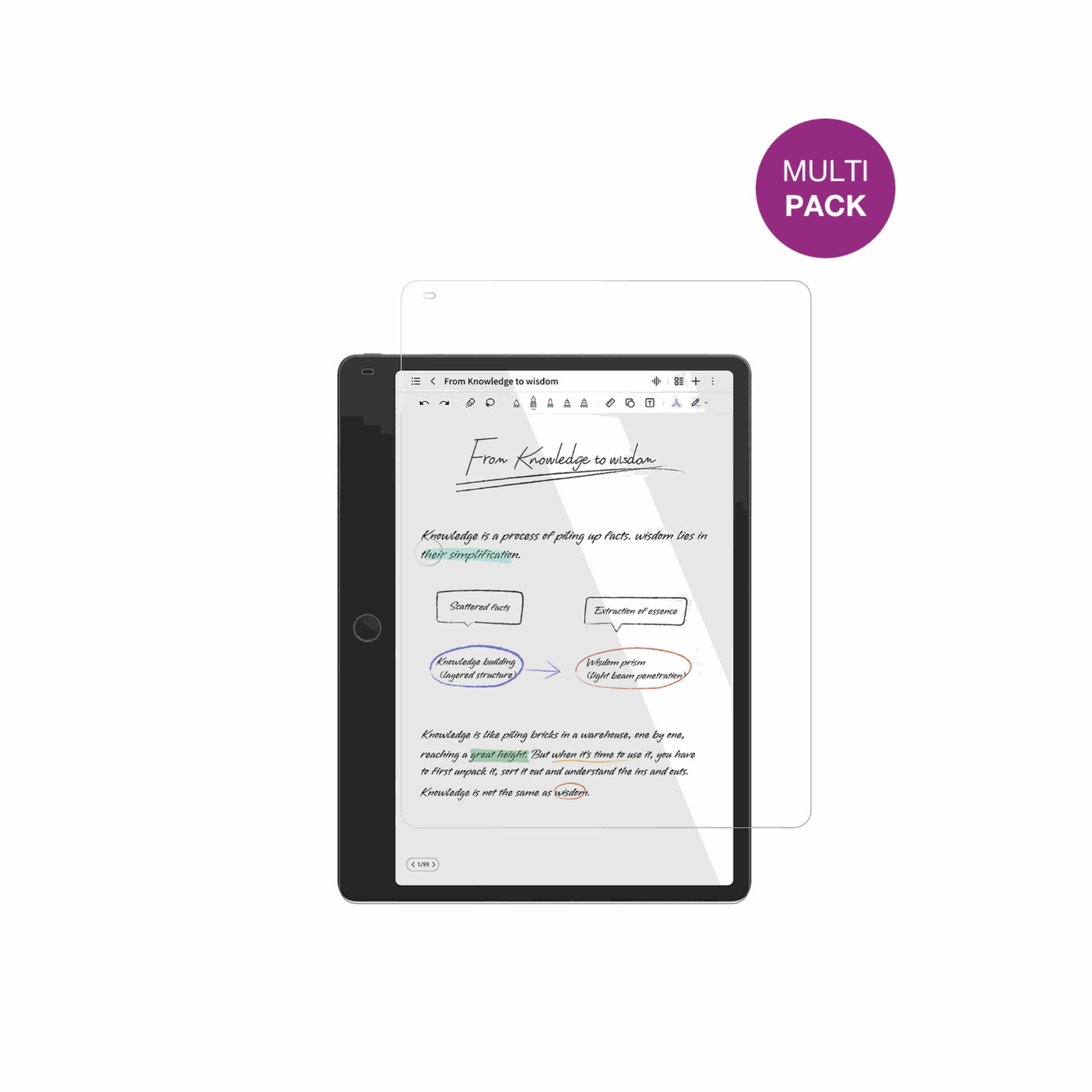 2x Schutzfolie klar für TCL Note A1 NXTPaper Display-Schutzfolie