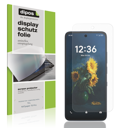 Matte Displayschutzfolie von dipos passend für TCL NXTpaper 70 Pro, präziser Zuschnitt und blasenfrei montiert