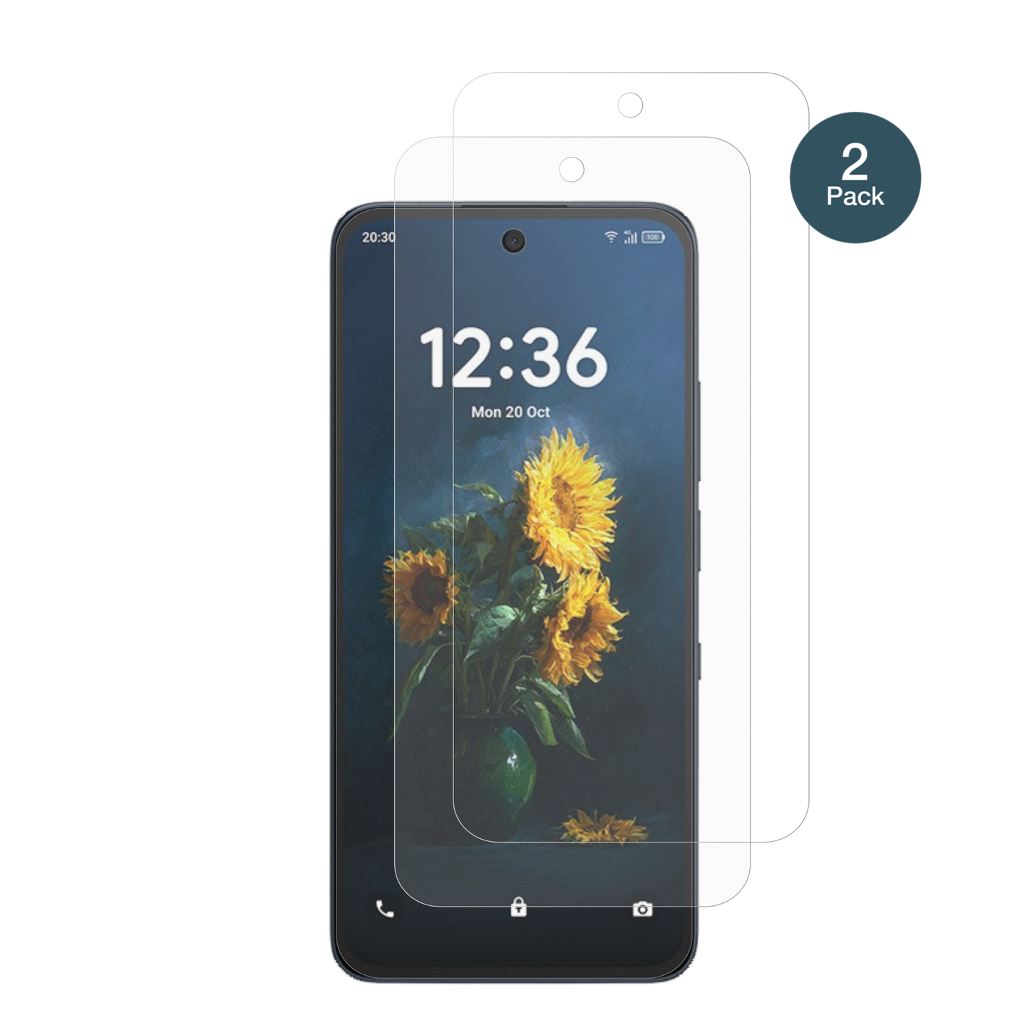 TCLNXTpaper 70 Pro mit aufgebrachter dipos Panzerfolie, die lästige Fingerabdrücke minimiert