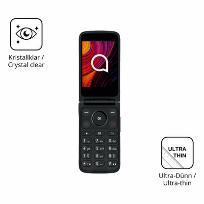 Dünne und klare Folie passend zugeschnitten für TCL One Touch 4043D