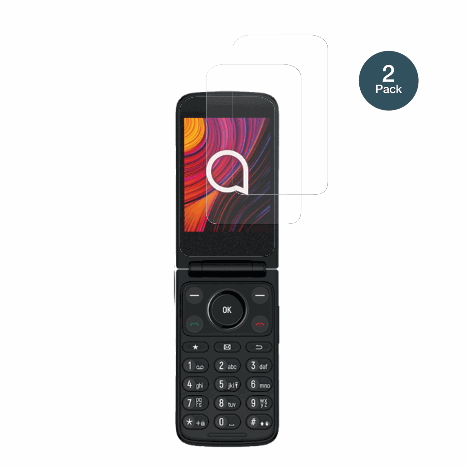 TCLOne Touch 4043D mit aufgebrachter dipos Panzerfolie, die lästige Fingerabdrücke minimiert
