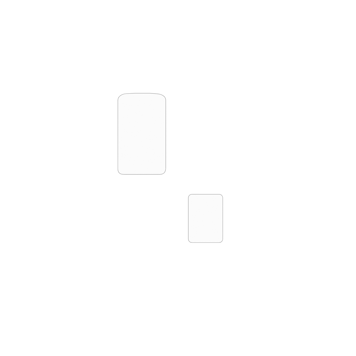 dipos Displayschutz für TCL One Touch 4043D mit Rückseite, mattierte Oberfläche, geringe Dicke und perfekte Passform