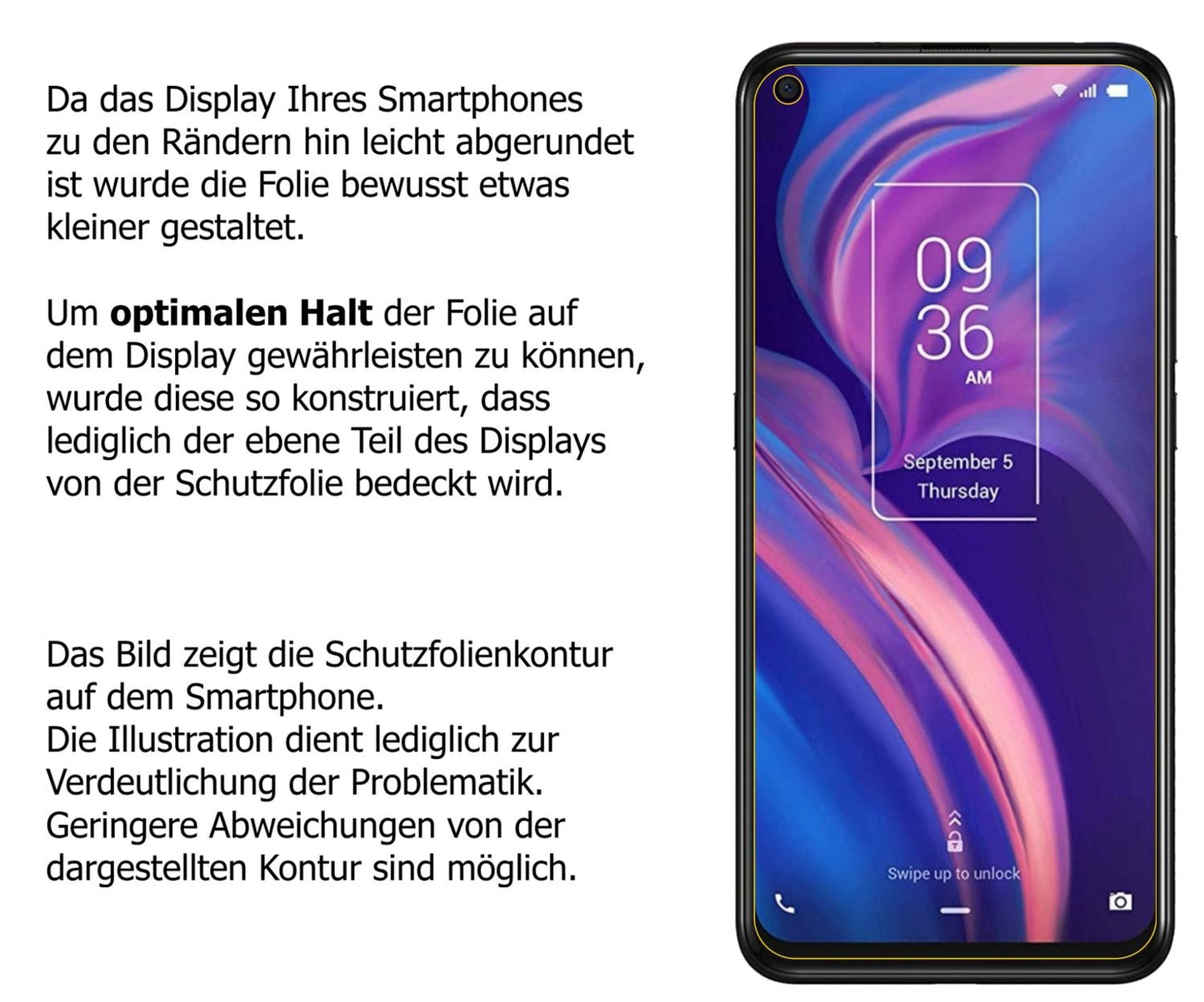 Dünne und klare Folie passend zugeschnitten für TCL Plex