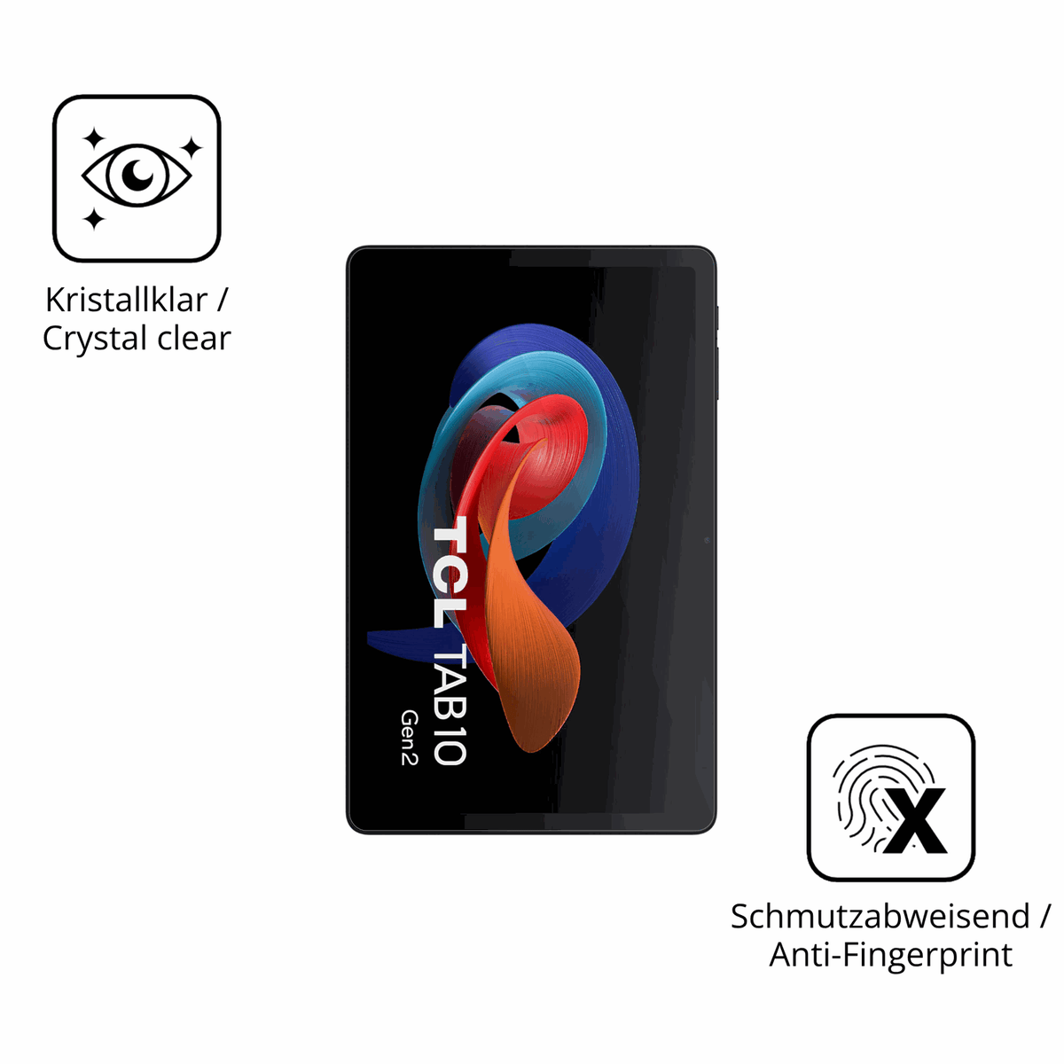Flexible TPU-Folie passend zugeschnitten für TCL Tab 10 Gen 4, vollständige Abdeckung