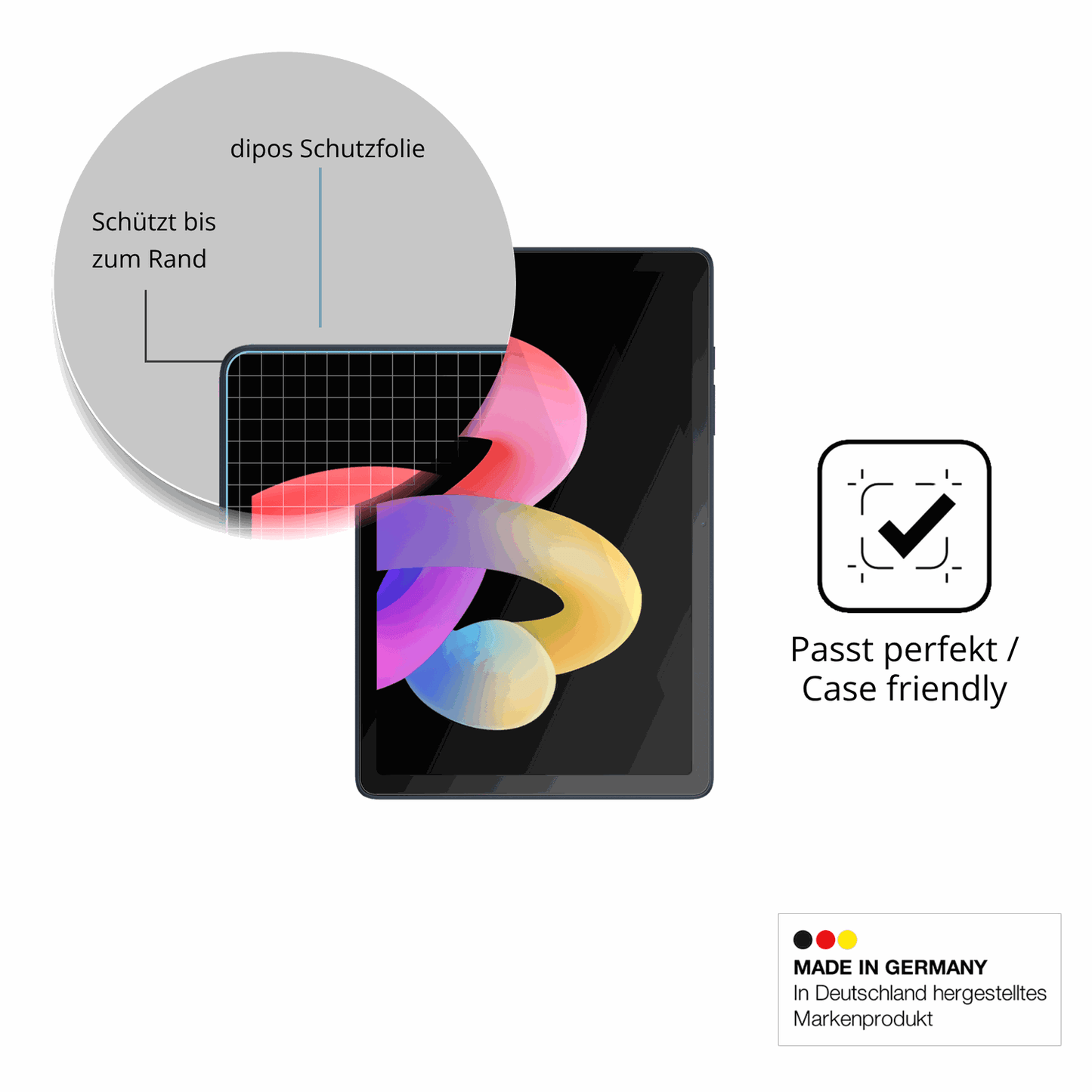 Besonders flexibler Displayschutz mit Anti-Shock-Schicht im Materialmix
