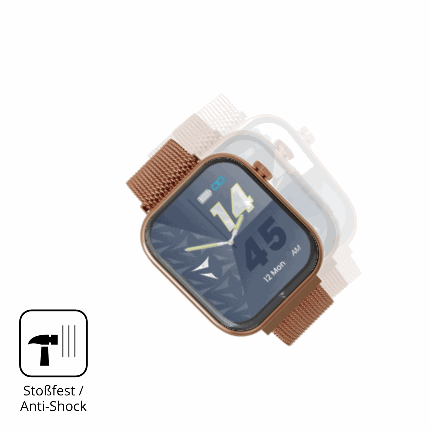Schutz gegen Kratzer auf dem techmadem-glam011 1.75 zoll Glas durch Schlüssel, Stöße gegen die Tischkante oder Stürze