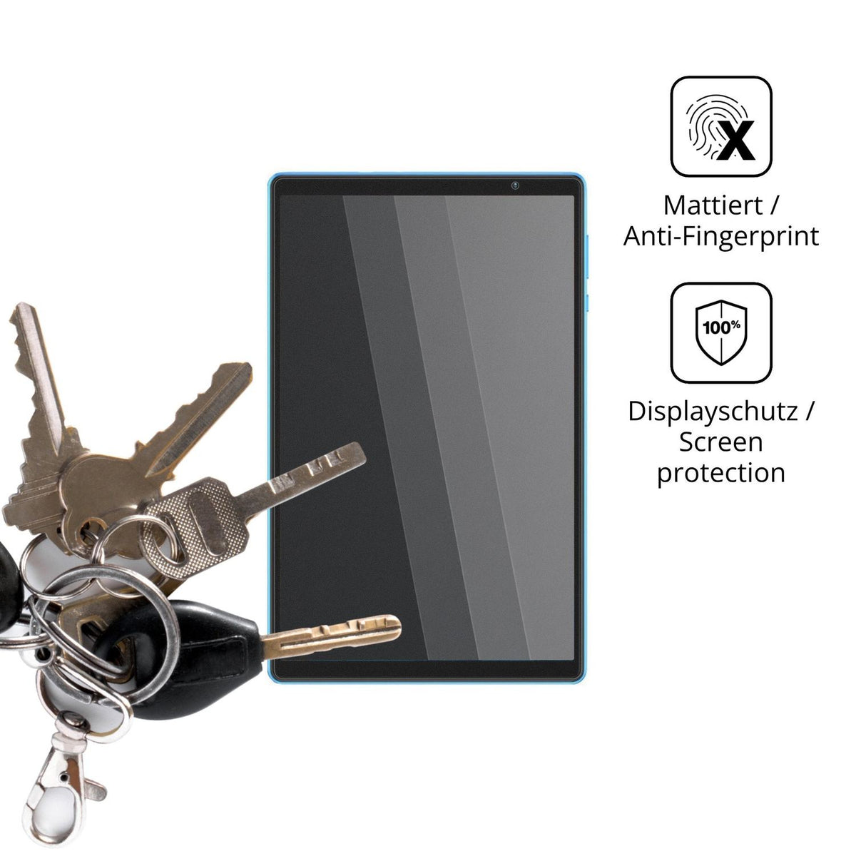 dipos Displayschutz für Teclast H100G, mattierte Oberfläche, Blickschutzfilter und perfekter Passform
