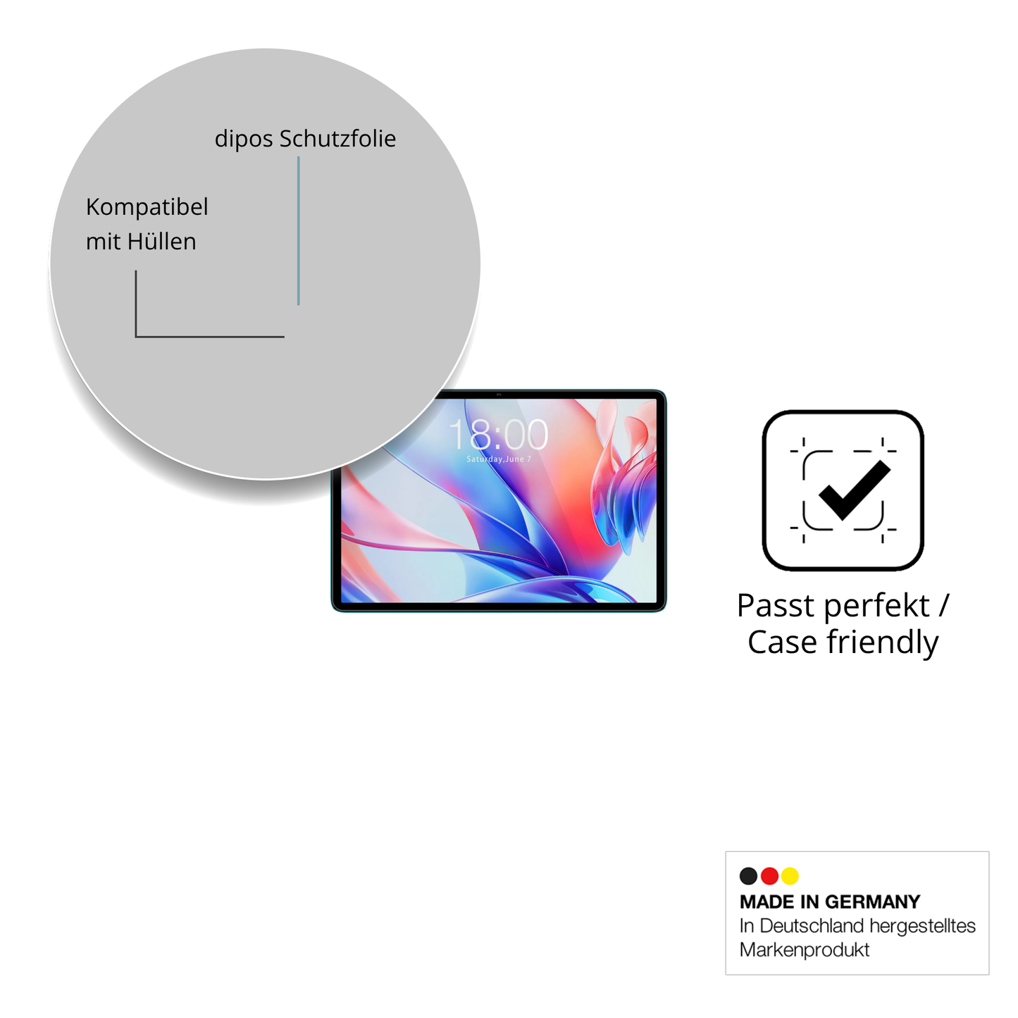 2x Schutzfolie klar für Teclast P30 Display-Schutzfolie