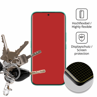 dipos Displayschutz für Tecno Camon 50 Pro, transparente Oberfläche, perfekte Passform auch für die Rundungen
