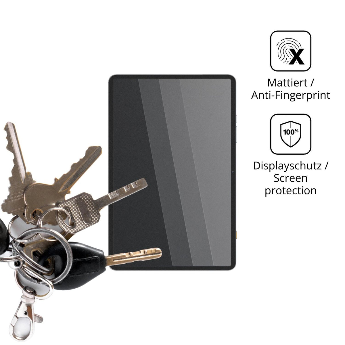 dipos Displayschutz für Tecno Megapad SE, mattierte Oberfläche, Blickschutzfilter und perfekter Passform