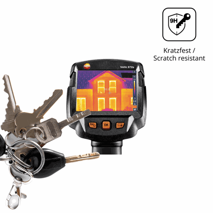 dipos Displayschutz für Testo 872s, mattierte Oberfläche, robuste Festigkeit und perfekte Passform