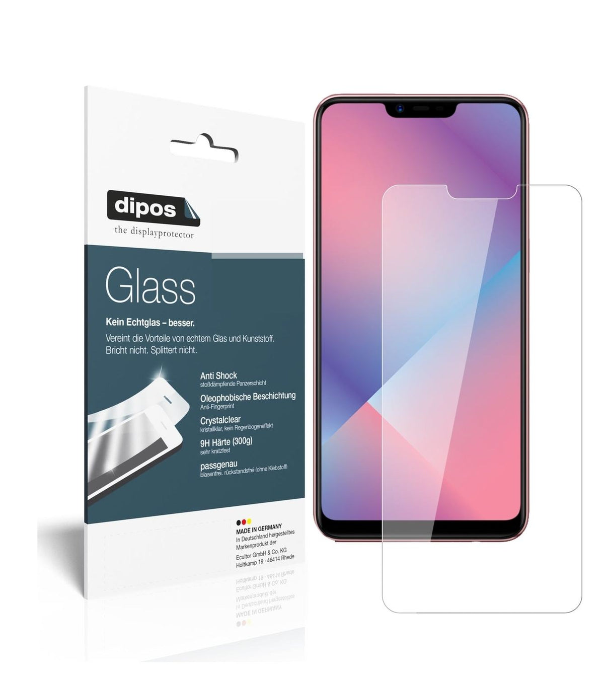 1x 9H Schutzfolie für Oppo A5 Panzerfolie