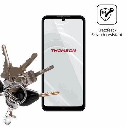 dipos Displayschutz für Thomson Origin 680, transparente Oberfläche, perfekte Passform auch für die Rundungen