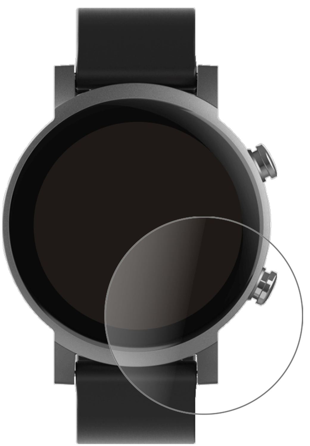 1x 9H Schutzfolie matt für TicWatch E3 Smartwatch Panzerfolie