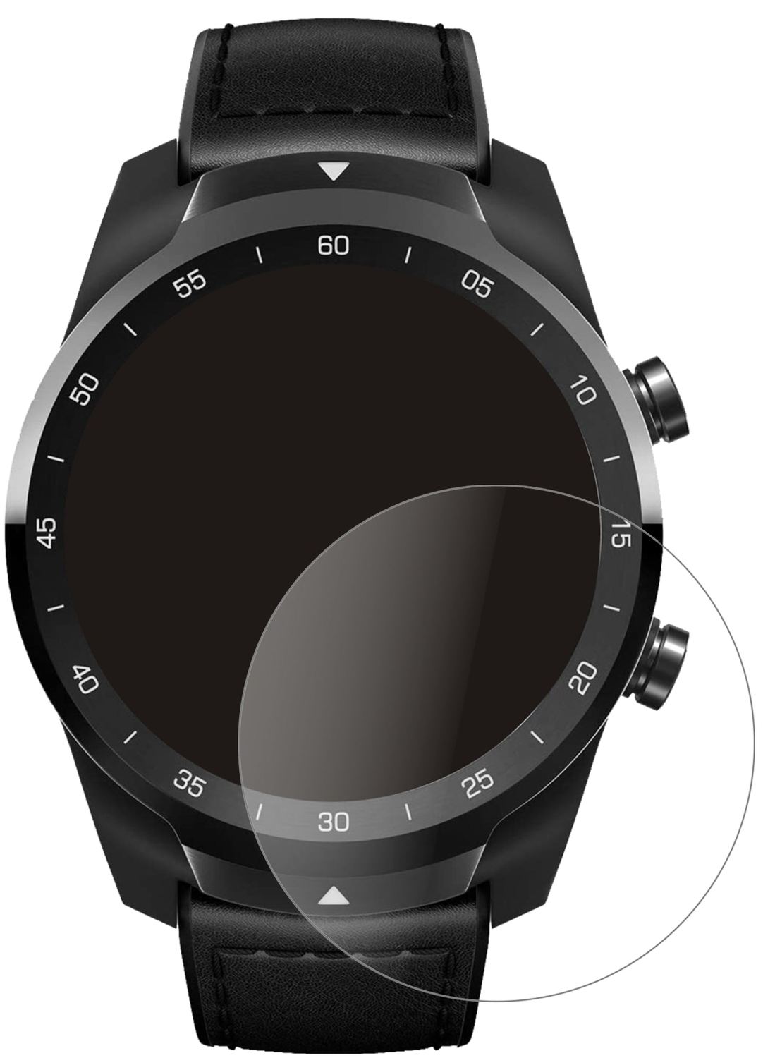 1x 9H Schutzfolie matt für TicWatch Pro S Panzerfolie