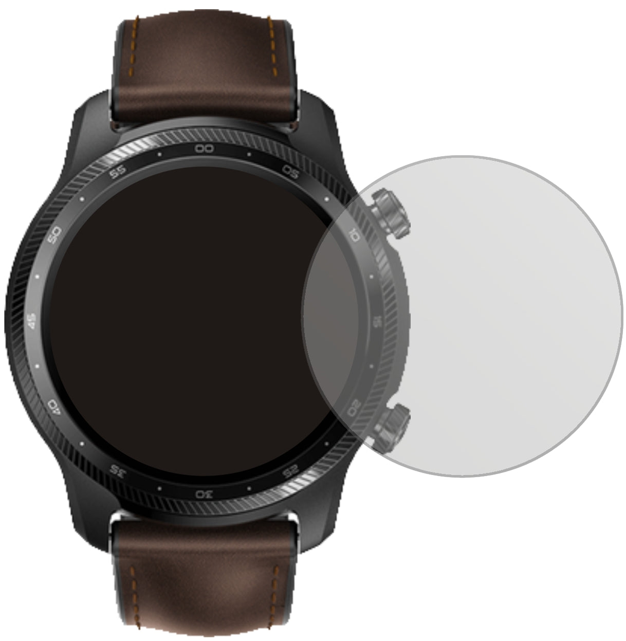 2x Schutzfolie matt für TicWatch Pro X Display-Schutzfolie