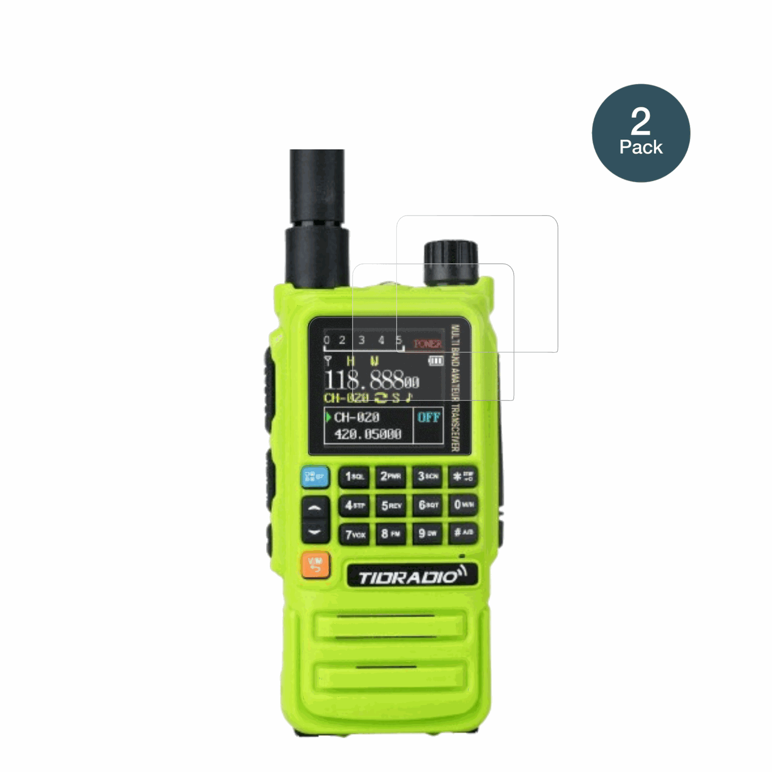 tidradioh3 plus mit aufgebrachter dipos Panzerfolie, die lästige Fingerabdrücke minimiert