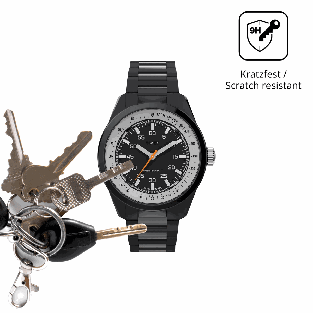 dipos Displayschutz f�r Timex Huckberry x Timex 1979, transparente Oberfl�che, perfekte Passform auch f�r die Rundungen