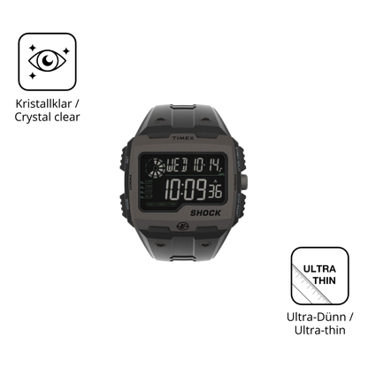 Dünne und klare Folie passend zugeschnitten für Timex Expedition Grid Shock