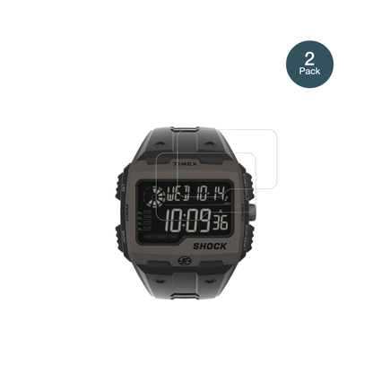 TimexExpedition Grid Shock mit aufgebrachter dipos Flex Schutzfolie, glasklare Darstellung ohne Einschränkungen