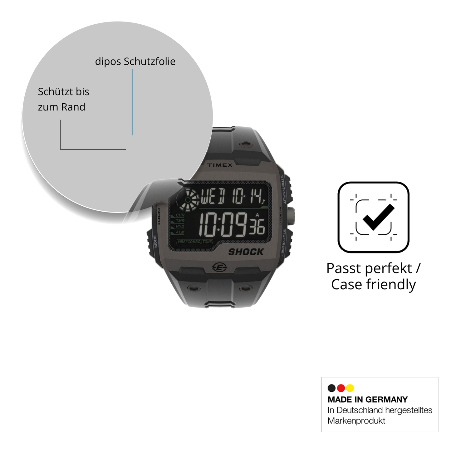 Besonders flexibler Displayschutz mit Anti-Shock-Schicht im Materialmix