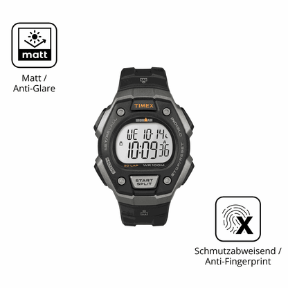 Dünne und entspiegelnde Folie passend zugeschnitten für Timex Ironman