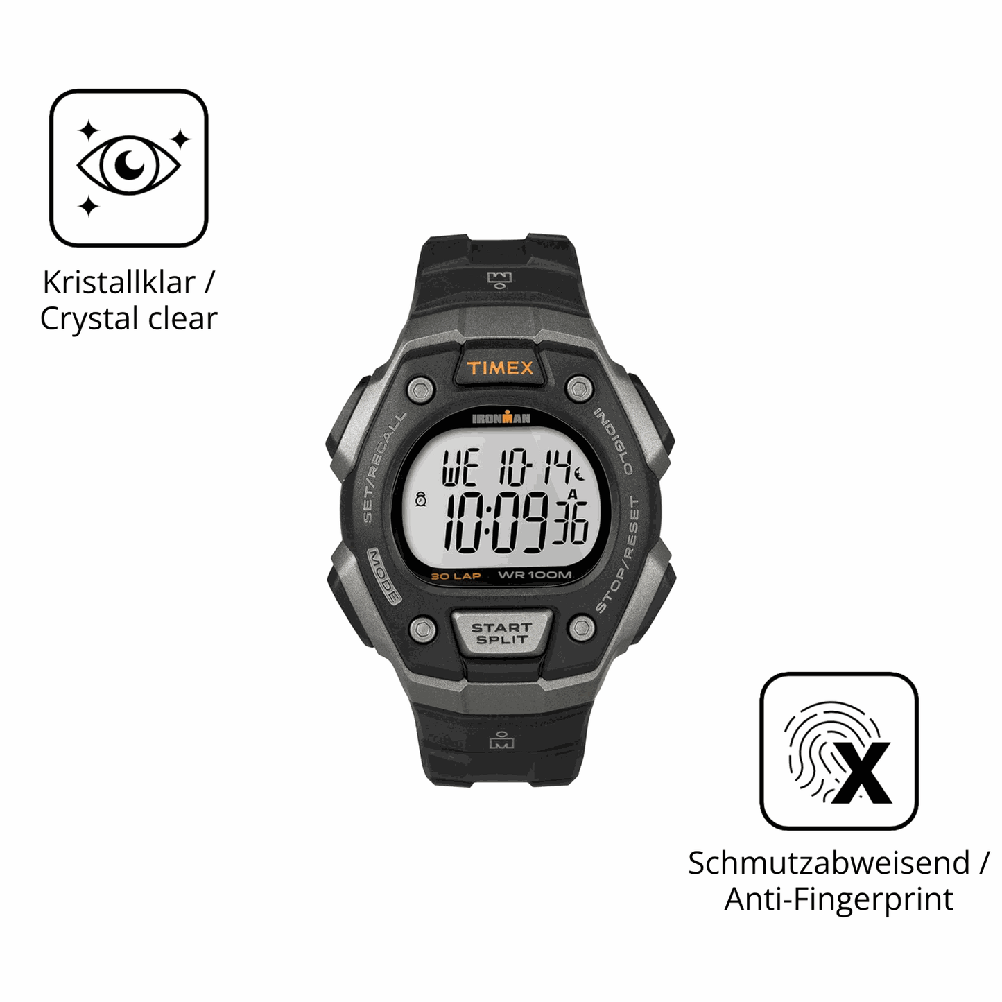 Flexible TPU-Folie passend zugeschnitten für Timex Ironman, vollständige Abdeckung