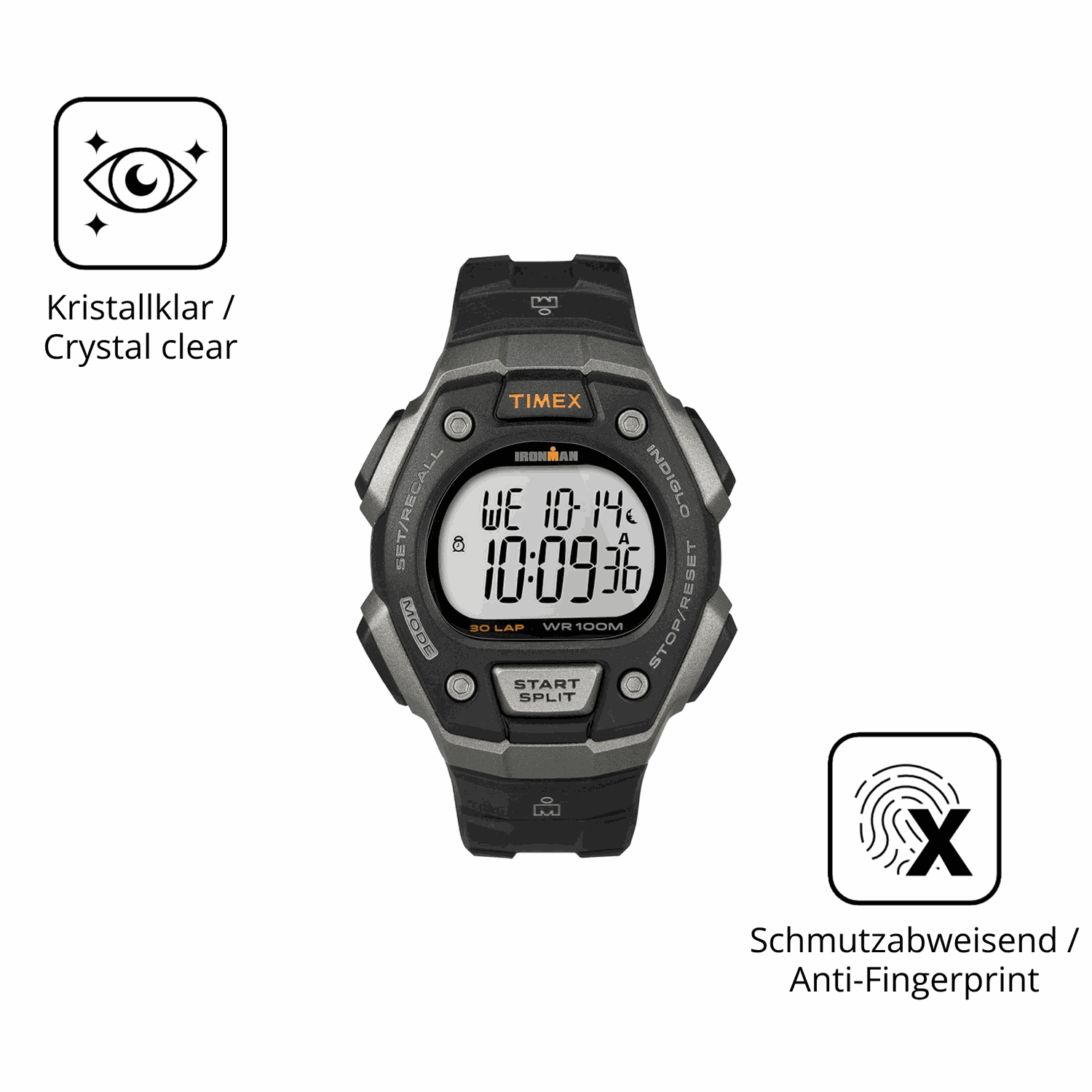 Flexible TPU-Folie passend zugeschnitten für Timex Ironman, vollständige Abdeckung