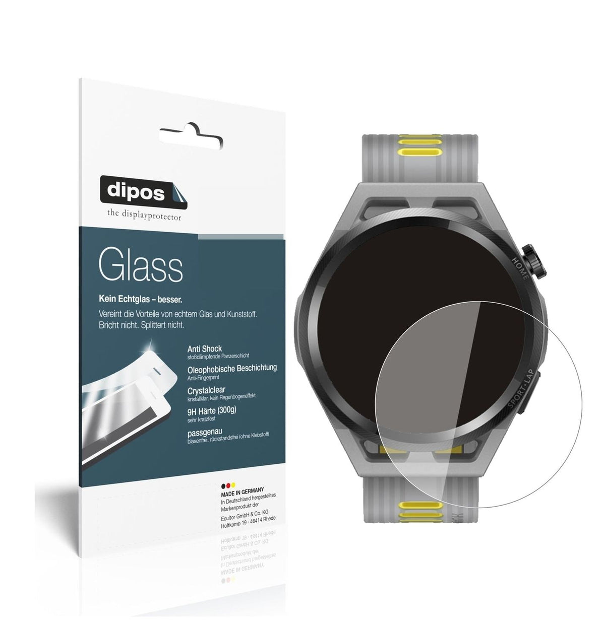 1x 9H Schutzfolie für Huawei Watch GT Runner Panzerfolie