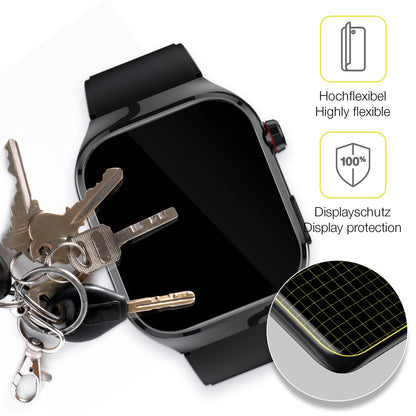 dipos Displayschutz für TK 16 Smartwatch 2.04 Zoll, transparente Oberfläche, geringe Dicke und perfekte Passform