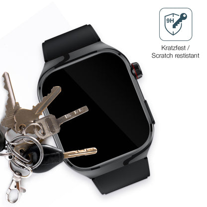 dipos Displayschutz für TK16 Smartwatch 2.04 Zoll, transparente Oberfläche, perfekte Passform auch für die Rundungen