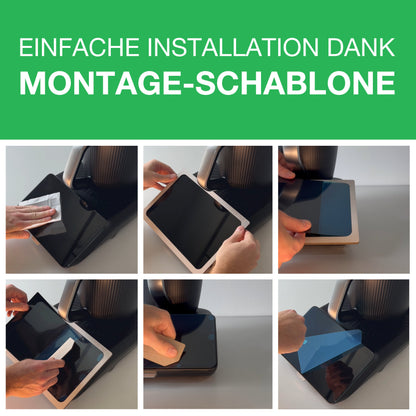 Hybridglas Displayschutzfolie passend für Thermomix TM7 inkl. Montage-Rahmen