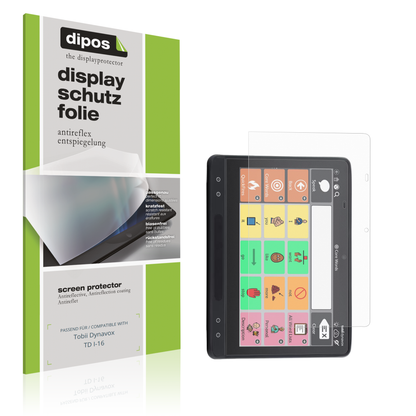 Matte Displayschutzfolie von dipos passend für Tobii Dynavox TD I-16, präziser Zuschnitt und blasenfrei montiert