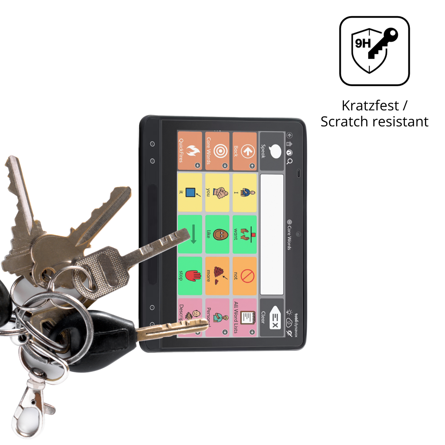 dipos Displayschutz für Tobii Dynavox TD I-16, mattierte Oberfläche, robuste Festigkeit und perfekte Passform