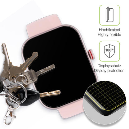 dipos Displayschutz für Toobur 1.91 Zoll Smartwatch, transparente Oberfläche, perfekte Passform auch für die Rundungen