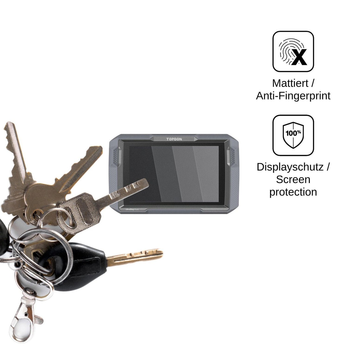 Blickschutzfolie für Topdon UltraDiag Moto matt Schutzfolie Privacy