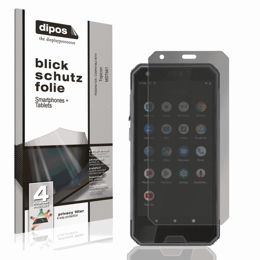 Blickschutzfolie von dipos passend für Topicon MDT661, präziser Zuschnitt und blasenfrei montiert